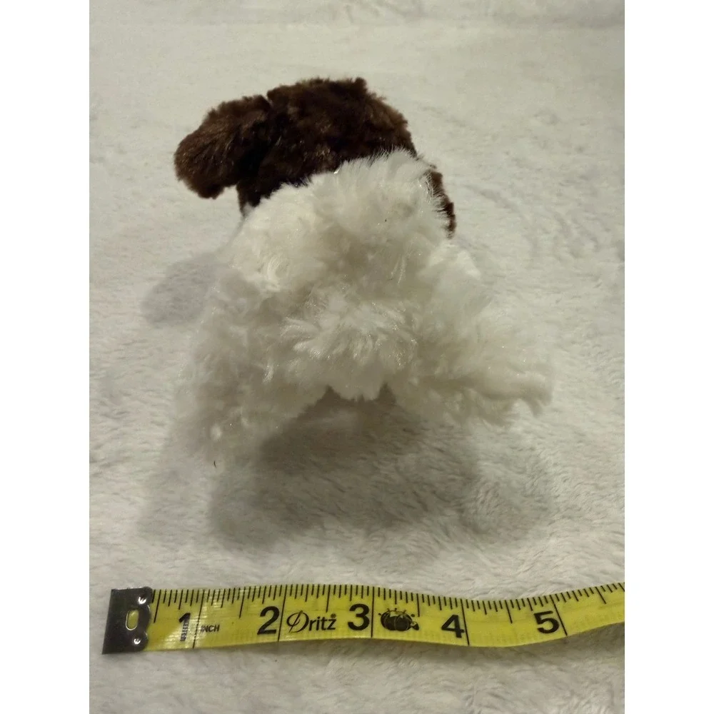 Gund Max Puppy Dog Plush Brown White Lovey Security 4048437 Purple Tag‎ HTF 5in